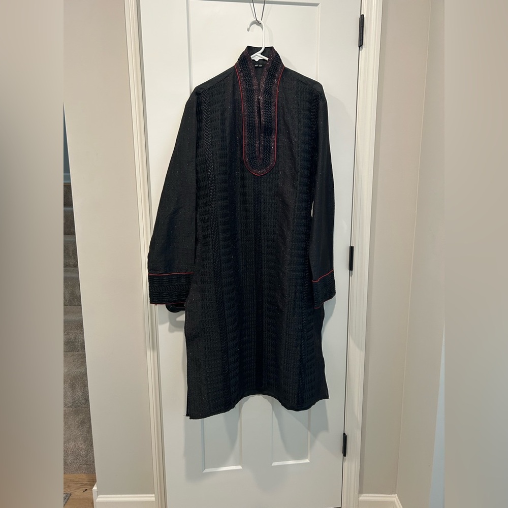Black Tunic with Red Accents